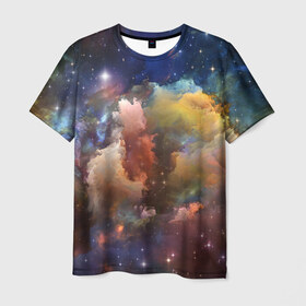 Мужская футболка 3D с принтом Вселенная в Санкт-Петербурге, 100% полиэфир | прямой крой, круглый вырез горловины, длина до линии бедер | вселенная | галактика | звёзды | камета | космос | метеориты | метеоры | млечный путь | орбита | планеты | солнечная система
