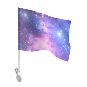 Флаг для автомобиля с принтом Галактика в Санкт-Петербурге, 100% полиэстер | Размер: 30*21 см | Тематика изображения на принте: вселенная | галактика | звёзды | камета | космос | метеориты | метеоры | млечный путь | орбита | планеты | солнечная система