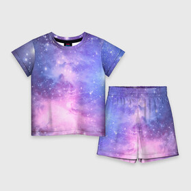 Детский костюм с шортами 3D с принтом Галактика в Санкт-Петербурге,  |  | вселенная | галактика | звёзды | камета | космос | метеориты | метеоры | млечный путь | орбита | планеты | солнечная система