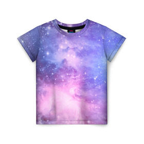 Детская футболка 3D с принтом Галактика в Санкт-Петербурге, 100% гипоаллергенный полиэфир | прямой крой, круглый вырез горловины, длина до линии бедер, чуть спущенное плечо, ткань немного тянется | вселенная | галактика | звёзды | камета | космос | метеориты | метеоры | млечный путь | орбита | планеты | солнечная система
