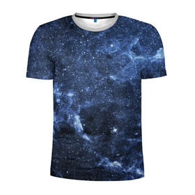 Мужская футболка 3D спортивная с принтом Безмолвный космос в Санкт-Петербурге, 100% полиэстер с улучшенными характеристиками | приталенный силуэт, круглая горловина, широкие плечи, сужается к линии бедра | вселенная | галактика | звёзды | камета | космос | метеориты | метеоры | млечный путь | орбита | планеты | солнечная система