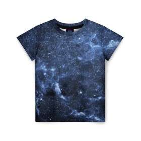 Детская футболка 3D с принтом Безмолвный космос в Санкт-Петербурге, 100% гипоаллергенный полиэфир | прямой крой, круглый вырез горловины, длина до линии бедер, чуть спущенное плечо, ткань немного тянется | вселенная | галактика | звёзды | камета | космос | метеориты | метеоры | млечный путь | орбита | планеты | солнечная система