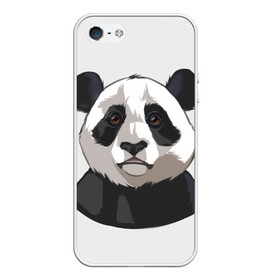 Чехол для iPhone 5/5S матовый с принтом Panda в Санкт-Петербурге, Силикон | Область печати: задняя сторона чехла, без боковых панелей | милый | панда