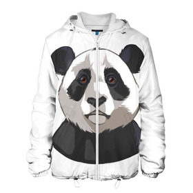 Мужская куртка 3D с принтом Panda в Санкт-Петербурге, ткань верха — 100% полиэстер, подклад — флис | прямой крой, подол и капюшон оформлены резинкой с фиксаторами, два кармана без застежек по бокам, один большой потайной карман на груди. Карман на груди застегивается на липучку | Тематика изображения на принте: милый | панда