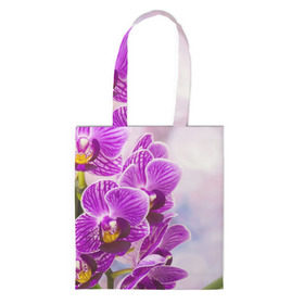 Сумка 3D повседневная с принтом Божественная орхидея в Санкт-Петербурге, 100% полиэстер | Плотность: 200 г/м2; Размер: 34×35 см; Высота лямок: 30 см | 8 марта | букет | весна | красота | куст | лето | орхидея | подарок | сиреневый цвет | цветок | шикарный цветочек