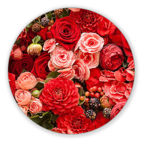 Коврик круглый с принтом Шикарный букет в Санкт-Петербурге, резина и полиэстер | круглая форма, изображение наносится на всю лицевую часть | 8 марта | блеск | гвоздики | красный | красота | невероятный | огромный букет | пёстрый | праздник | розы | роскошный | цветы | шикарный