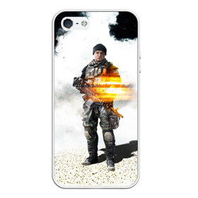 Чехол силиконовый для Телефон Apple iPhone 5/5S с принтом Battlefield 4 Soldier в Санкт-Петербурге, Силикон | Область печати: задняя сторона чехла, без боковых панелей | art | battlefield