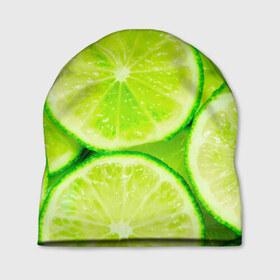 Шапка 3D с принтом Citrus в Санкт-Петербурге, 100% полиэстер | универсальный размер, печать по всей поверхности изделия | еда | лайм | прикольные | фрукты