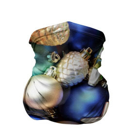 Бандана-труба 3D с принтом Игрушки на ёлку в Санкт-Петербурге, 100% полиэстер, ткань с особыми свойствами — Activecool | плотность 150‒180 г/м2; хорошо тянется, но сохраняет форму | новогодний | рождество | шарики