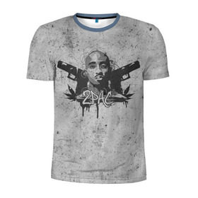 Мужская футболка 3D спортивная с принтом 2Pac в Санкт-Петербурге, 100% полиэстер с улучшенными характеристиками | приталенный силуэт, круглая горловина, широкие плечи, сужается к линии бедра | rap | tupac shakur | тупак шакур | хип хоп