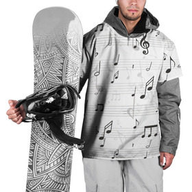 Накидка на куртку 3D с принтом ноты в Санкт-Петербурге, 100% полиэстер |  | музыка | ноты | струны