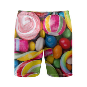 Мужские шорты 3D спортивные с принтом Вкусняшки в Санкт-Петербурге,  |  | вкусняшки | драже | конфеты | лакомство | леденцы | мармелад | обжора | объедение | орешки | праздник | сладкоежка | сладости | шоколад