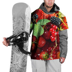 Накидка на куртку 3D с принтом Любимые ягоды в Санкт-Петербурге, 100% полиэстер |  | Тематика изображения на принте: вкусно | голубика | дача | деревня | ежевика | зелень | клубника | малина | огород | полезно | сад | смородина | сок | фрукты | черника | шиповник | ягоды