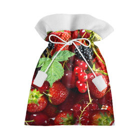Подарочный 3D мешок с принтом Любимые ягоды в Санкт-Петербурге, 100% полиэстер | Размер: 29*39 см | Тематика изображения на принте: вкусно | голубика | дача | деревня | ежевика | зелень | клубника | малина | огород | полезно | сад | смородина | сок | фрукты | черника | шиповник | ягоды