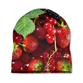 Шапка 3D с принтом Любимые ягоды в Санкт-Петербурге, 100% полиэстер | универсальный размер, печать по всей поверхности изделия | вкусно | голубика | дача | деревня | ежевика | зелень | клубника | малина | огород | полезно | сад | смородина | сок | фрукты | черника | шиповник | ягоды