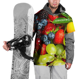 Накидка на куртку 3D с принтом Вкусные ягоды в Санкт-Петербурге, 100% полиэстер |  | Тематика изображения на принте: виноград | вкусно | голубика | дача | деревня | ежевика | клубника | малина | огород | полезно | рябина | сад | смородина | сок | фрукты | черника | ягоды