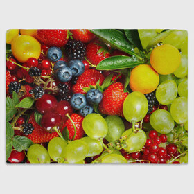 Плед 3D с принтом Вкусные ягоды в Санкт-Петербурге, 100% полиэстер | закругленные углы, все края обработаны. Ткань не мнется и не растягивается | виноград | вкусно | голубика | дача | деревня | ежевика | клубника | малина | огород | полезно | рябина | сад | смородина | сок | фрукты | черника | ягоды