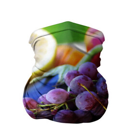 Бандана-труба 3D с принтом Спелые фрукты в Санкт-Петербурге, 100% полиэстер, ткань с особыми свойствами — Activecool | плотность 150‒180 г/м2; хорошо тянется, но сохраняет форму | абрикос | алыча | апельсин | бодрость | веган | виноград | витамины | груша | диета | еда | здоровье | лайм | лимон | молодость | нектар | овощи | персик | питание | польза | сок | фрукты | яблоко | ягоды