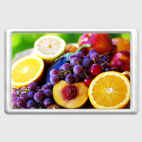 Магнит 45*70 с принтом Спелые фрукты в Санкт-Петербурге, Пластик | Размер: 78*52 мм; Размер печати: 70*45 | абрикос | алыча | апельсин | бодрость | веган | виноград | витамины | груша | диета | еда | здоровье | лайм | лимон | молодость | нектар | овощи | персик | питание | польза | сок | фрукты | яблоко | ягоды