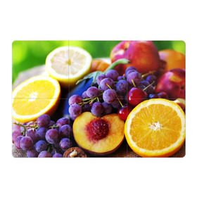 Магнитный плакат 3Х2 с принтом Спелые фрукты в Санкт-Петербурге, Полимерный материал с магнитным слоем | 6 деталей размером 9*9 см | абрикос | алыча | апельсин | бодрость | веган | виноград | витамины | груша | диета | еда | здоровье | лайм | лимон | молодость | нектар | овощи | персик | питание | польза | сок | фрукты | яблоко | ягоды