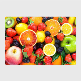 Магнитный плакат 3Х2 с принтом Ягоды и фрукты в Санкт-Петербурге, Полимерный материал с магнитным слоем | 6 деталей размером 9*9 см | абрикос | алыча | апельсин | бодрость | веган | виноград | витамины | груша | диета | еда | здоровье | клубника | лайм | лимон | малина | молодость | нектар | овощи | персик | питание | польза | смородина