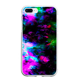 Чехол для iPhone 7Plus/8 Plus матовый с принтом Цветные волны в Санкт-Петербурге, Силикон | Область печати: задняя сторона чехла, без боковых панелей | абстракция | иллюзии | краска | текстуры | цветные