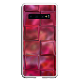 Чехол для Samsung Galaxy S10 с принтом Магические кубики в Санкт-Петербурге, Силикон | Область печати: задняя сторона чехла, без боковых панелей | Тематика изображения на принте: выпуклость | грани | квадраты | кубики | магия | обман зрения | оптическая иллюзия | прикол | рельеф | узор | фокус