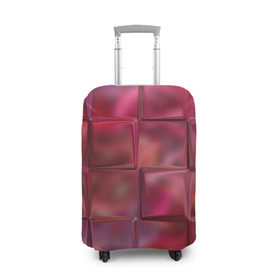 Чехол для чемодана 3D с принтом Магические кубики в Санкт-Петербурге, 86% полиэфир, 14% спандекс | двустороннее нанесение принта, прорези для ручек и колес | выпуклость | грани | квадраты | кубики | магия | обман зрения | оптическая иллюзия | прикол | рельеф | узор | фокус