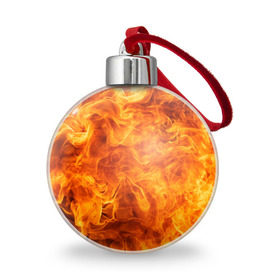 Ёлочный шар с принтом Огонь в Санкт-Петербурге, Пластик | Диаметр: 77 мм | ад | взрыв | вспышка | пламя | пожар