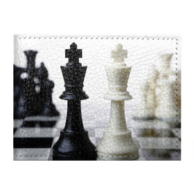 Обложка для студенческого билета с принтом Шахматы в Санкт-Петербурге, натуральная кожа | Размер: 11*8 см; Печать на всей внешней стороне | Тематика изображения на принте: белая | черная | шахматы