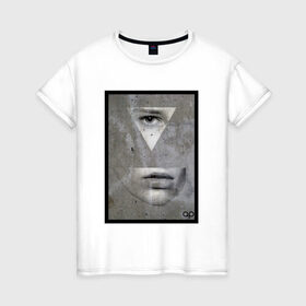 Женская футболка хлопок с принтом Wallface в Санкт-Петербурге, 100% хлопок | прямой крой, круглый вырез горловины, длина до линии бедер, слегка спущенное плечо | Тематика изображения на принте: 