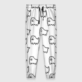 Женские брюки 3D с принтом Undertale Annoying dog white в Санкт-Петербурге, полиэстер 100% | прямой крой, два кармана без застежек по бокам, с мягкой трикотажной резинкой на поясе и по низу штанин. В поясе для дополнительного комфорта — широкие завязки | 8 bit | annoying dog | dog | pixel art | undertale | white