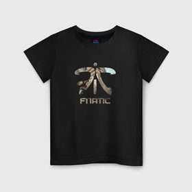 Детская футболка хлопок с принтом Fnatic cs go в Санкт-Петербурге, 100% хлопок | круглый вырез горловины, полуприлегающий силуэт, длина до линии бедер | counter | csgo | gameplay | strike