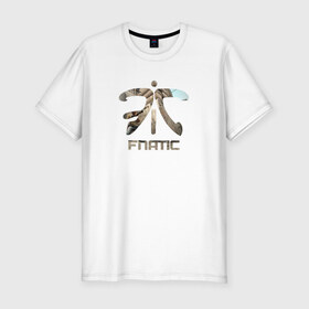 Мужская футболка премиум с принтом Fnatic cs go в Санкт-Петербурге, 92% хлопок, 8% лайкра | приталенный силуэт, круглый вырез ворота, длина до линии бедра, короткий рукав | Тематика изображения на принте: counter | csgo | gameplay | strike