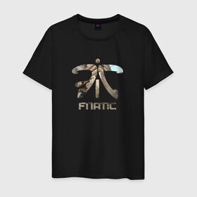 Мужская футболка хлопок с принтом Fnatic cs go в Санкт-Петербурге, 100% хлопок | прямой крой, круглый вырез горловины, длина до линии бедер, слегка спущенное плечо. | Тематика изображения на принте: counter | csgo | gameplay | strike