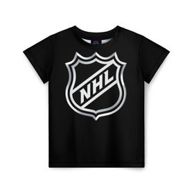 Детская футболка 3D с принтом NHL в Санкт-Петербурге, 100% гипоаллергенный полиэфир | прямой крой, круглый вырез горловины, длина до линии бедер, чуть спущенное плечо, ткань немного тянется | nhl | канада | спорт | хоккей | хоккейная лига