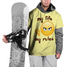 Накидка на куртку 3D с принтом Моя жизнь - мои правила в Санкт-Петербурге, 100% полиэстер |  | Тематика изображения на принте: пафосные | прикол | прикольные надписи | юмор