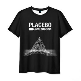 Мужская футболка 3D с принтом Placebo в Санкт-Петербурге, 100% полиэфир | прямой крой, круглый вырез горловины, длина до линии бедер | placebo | брайан молко | молко | плацебо | плейсибо | плэйсибо