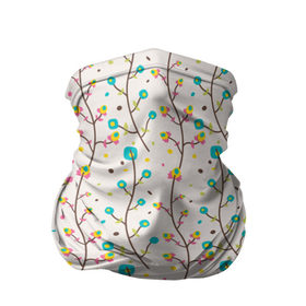 Бандана-труба 3D с принтом Цветочные лианы в Санкт-Петербурге, 100% полиэстер, ткань с особыми свойствами — Activecool | плотность 150‒180 г/м2; хорошо тянется, но сохраняет форму | весна | лианы | цвета | цветы