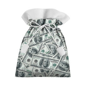 Подарочный 3D мешок с принтом Банкноты в Санкт-Петербурге, 100% полиэстер | Размер: 29*39 см | Тематика изображения на принте: dollars | swag | бабло | банкноты | деньги | доллары | кеш | сваг | свег | свэг