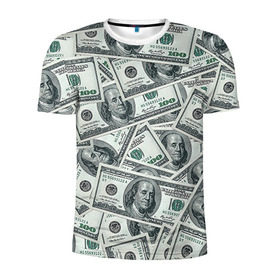 Мужская футболка 3D спортивная с принтом Банкноты в Санкт-Петербурге, 100% полиэстер с улучшенными характеристиками | приталенный силуэт, круглая горловина, широкие плечи, сужается к линии бедра | dollars | swag | бабло | банкноты | деньги | доллары | кеш | сваг | свег | свэг