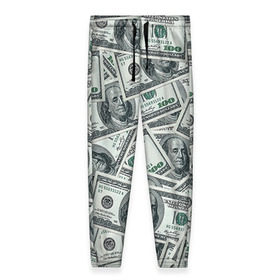 Женские брюки 3D с принтом Банкноты в Санкт-Петербурге, полиэстер 100% | прямой крой, два кармана без застежек по бокам, с мягкой трикотажной резинкой на поясе и по низу штанин. В поясе для дополнительного комфорта — широкие завязки | dollars | swag | бабло | банкноты | деньги | доллары | кеш | сваг | свег | свэг