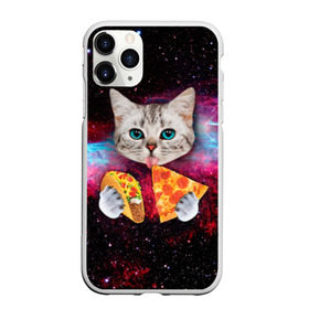 Чехол для iPhone 11 Pro матовый с принтом Кот с едой в Санкт-Петербурге, Силикон |  | art | cat | pizza | space | еда | космос | кот | кот в космосе | кот с едой | котенок | котик | пицца