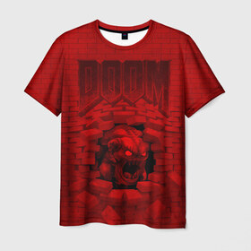 Мужская футболка 3D с принтом Демон в Санкт-Петербурге, 100% полиэфир | прямой крой, круглый вырез горловины, длина до линии бедер | 