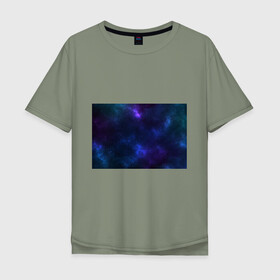 Мужская футболка хлопок Oversize с принтом Звёздное небо в Санкт-Петербурге, 100% хлопок | свободный крой, круглый ворот, “спинка” длиннее передней части | вселенная | галактика | звёзды | камета | космос | метеориты | метеоры | небо | ночь | солнечная система