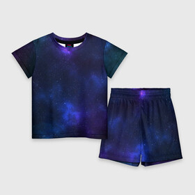 Детский костюм с шортами 3D с принтом Звёздное небо в Санкт-Петербурге,  |  | вселенная | галактика | звёзды | камета | космос | метеориты | метеоры | небо | ночь | солнечная система