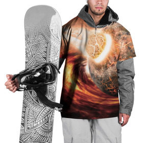 Накидка на куртку 3D с принтом Падение метеорита в Санкт-Петербурге, 100% полиэстер |  | астероид | вселенная | галактика | звезды | катастрофа | планеты | туманность