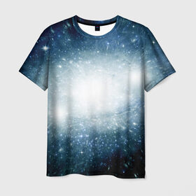 Мужская футболка 3D с принтом Центр Вселенной в Санкт-Петербурге, 100% полиэфир | прямой крой, круглый вырез горловины, длина до линии бедер | вселенная | галактика | звёзды | комета | космос | метеориты | метеоры | млечный путь | планеты | солнечная система