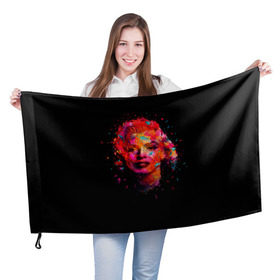 Флаг 3D с принтом Marilyn Monroe Art в Санкт-Петербурге, 100% полиэстер | плотность ткани — 95 г/м2, размер — 67 х 109 см. Принт наносится с одной стороны | art | marilyn monroe | живопись | искусство | мэрилин монро