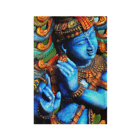 Обложка для паспорта матовая кожа с принтом Индия в Санкт-Петербурге, натуральная матовая кожа | размер 19,3 х 13,7 см; прозрачные пластиковые крепления | Тематика изображения на принте: богиня | индия | новая | хинди | цветная